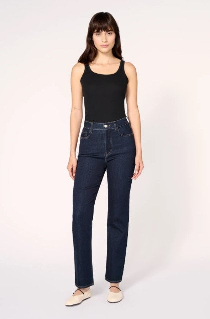 Warp top stretch denim